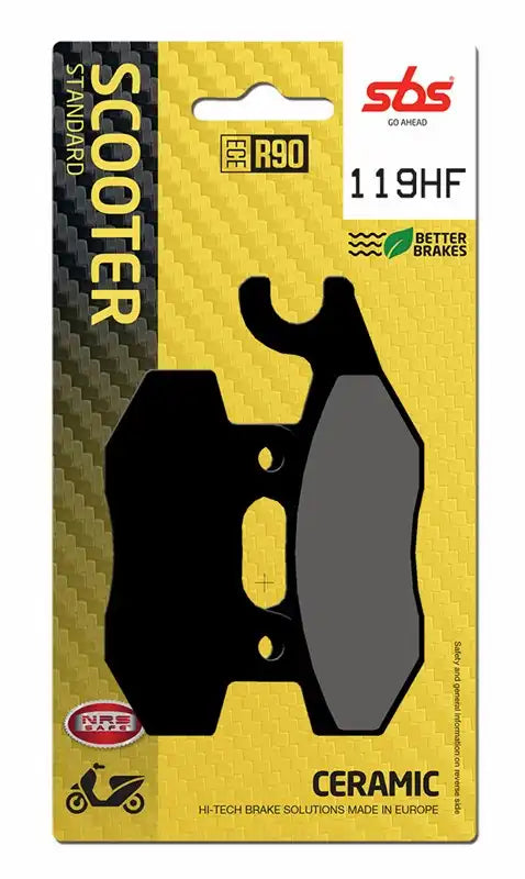 119HF, SBS CERAMIC BRAKE PADS KYMCO/SUZUKI/KAWASAKI (FA197)