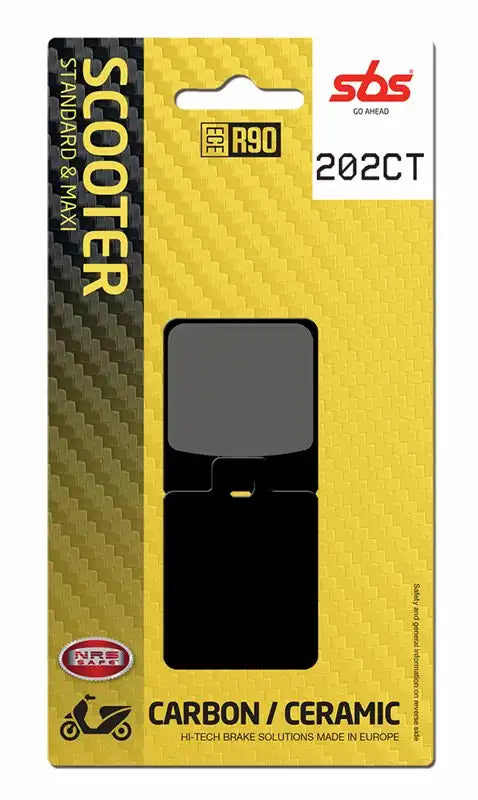 202CT, SBS CERAMIC BRAKE PADS VESPA ET2/4 PIAGGIO MP3 500 10-13 (SFA270)