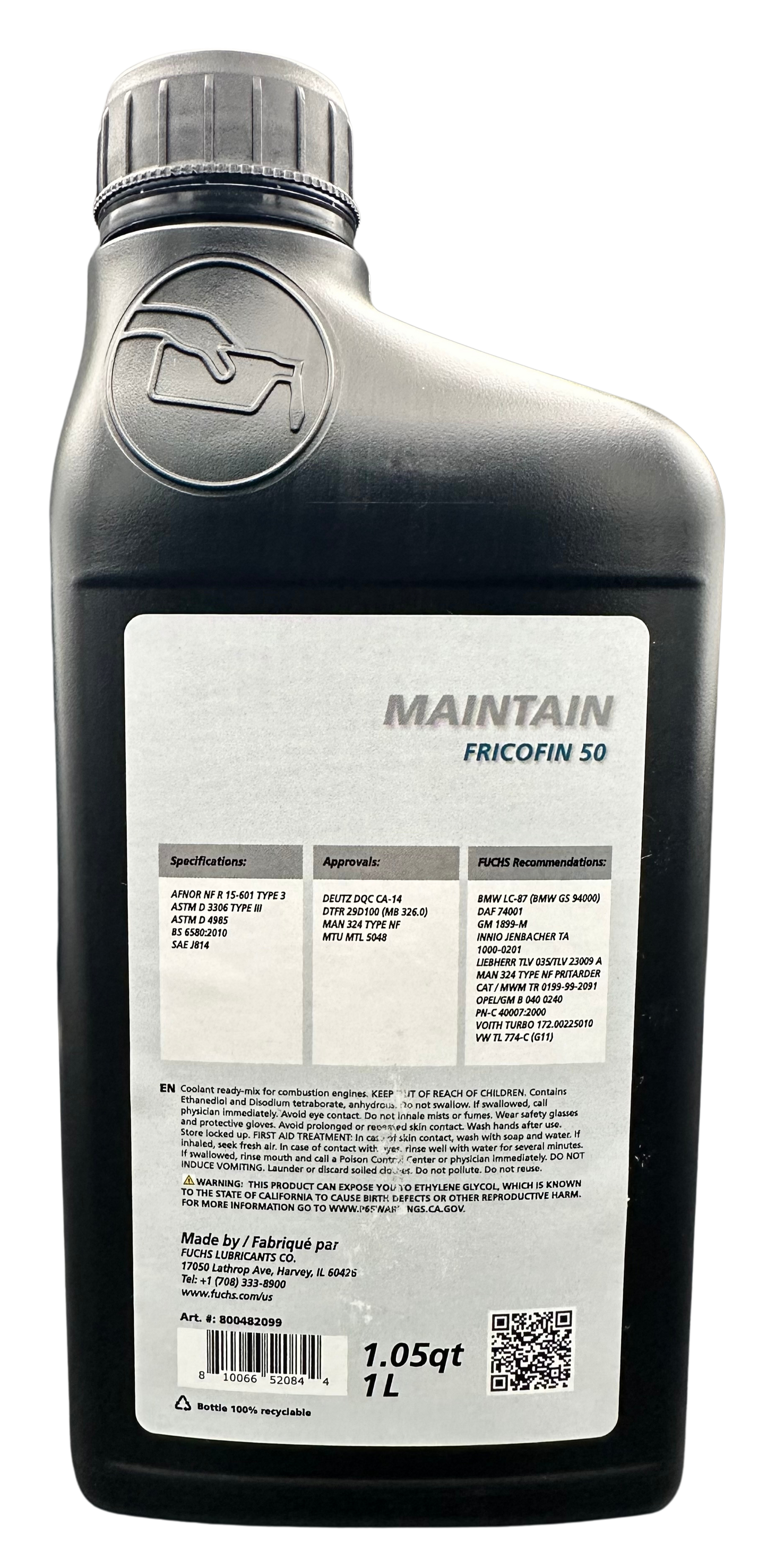 FUCHS MAINTAIN FRICOFIN 50 (BLUE) - Ready Mix 1L