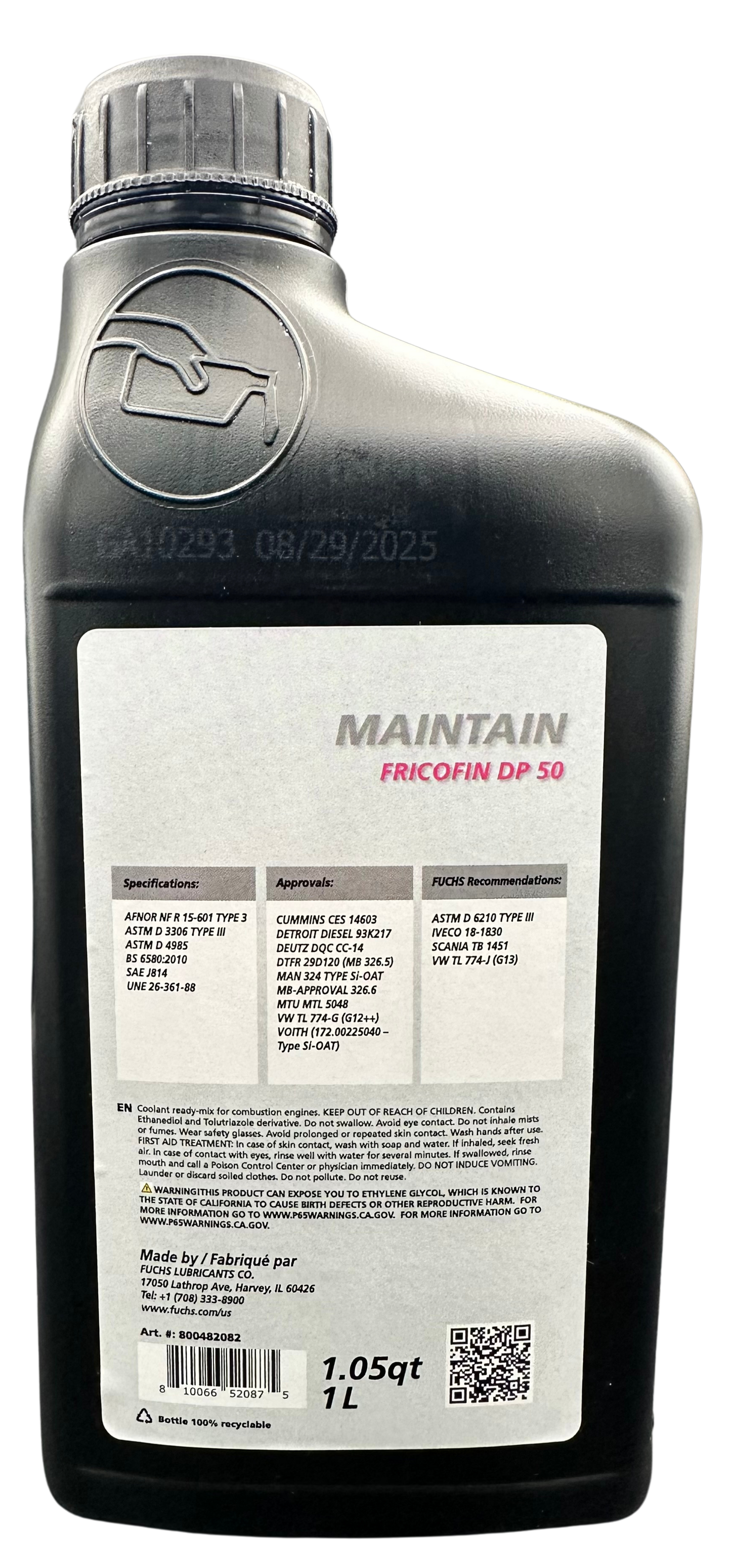 FUCHS MAINTAIN FRICOFIN DP 50 (PINK) - Ready Mix 1L