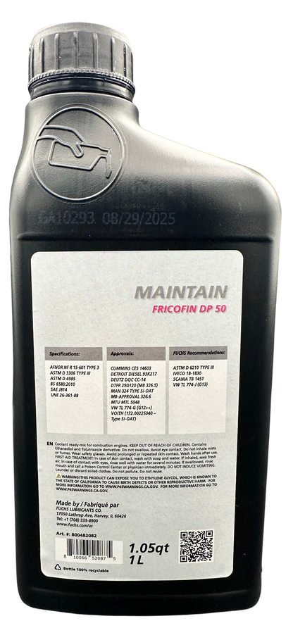 FUCHS MAINTAIN FRICOFIN DP 50 (PINK) - Ready Mix 1L