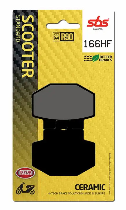 166HF, SBS CERAMIC BRAKE PADS VESPA GT-GTS 04-20 (FA321)