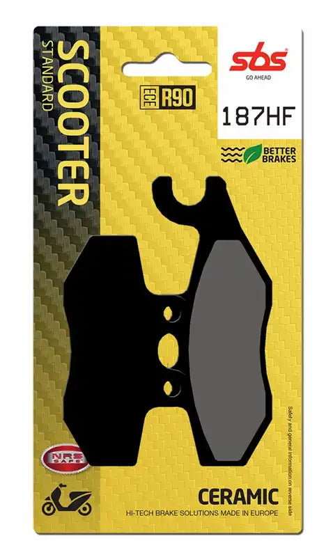 187HF, SBS CERAMIC BRAKE PADS PIAGGIO VESPA (FA418)