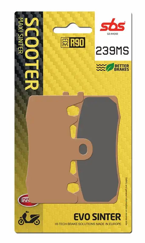 239MS, SBS SINTERED BRAKE PADS KYMCO AKA 550 (FA630)