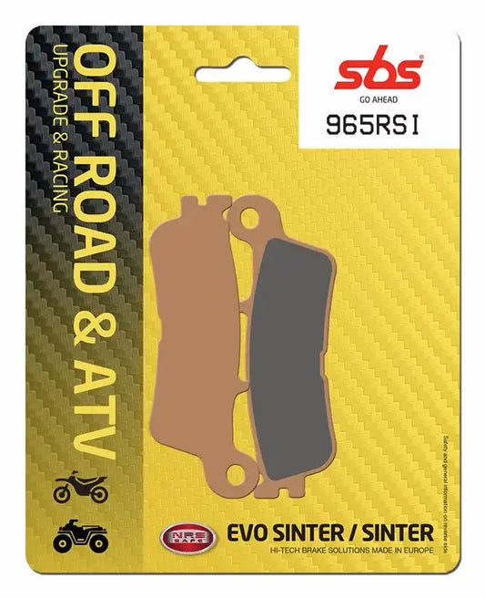965RSI, SBS SINTER RACING BRAKE PADS YAMAHA YZ 125-450
